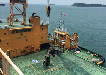 Yanmar Engine Lifted by Crane