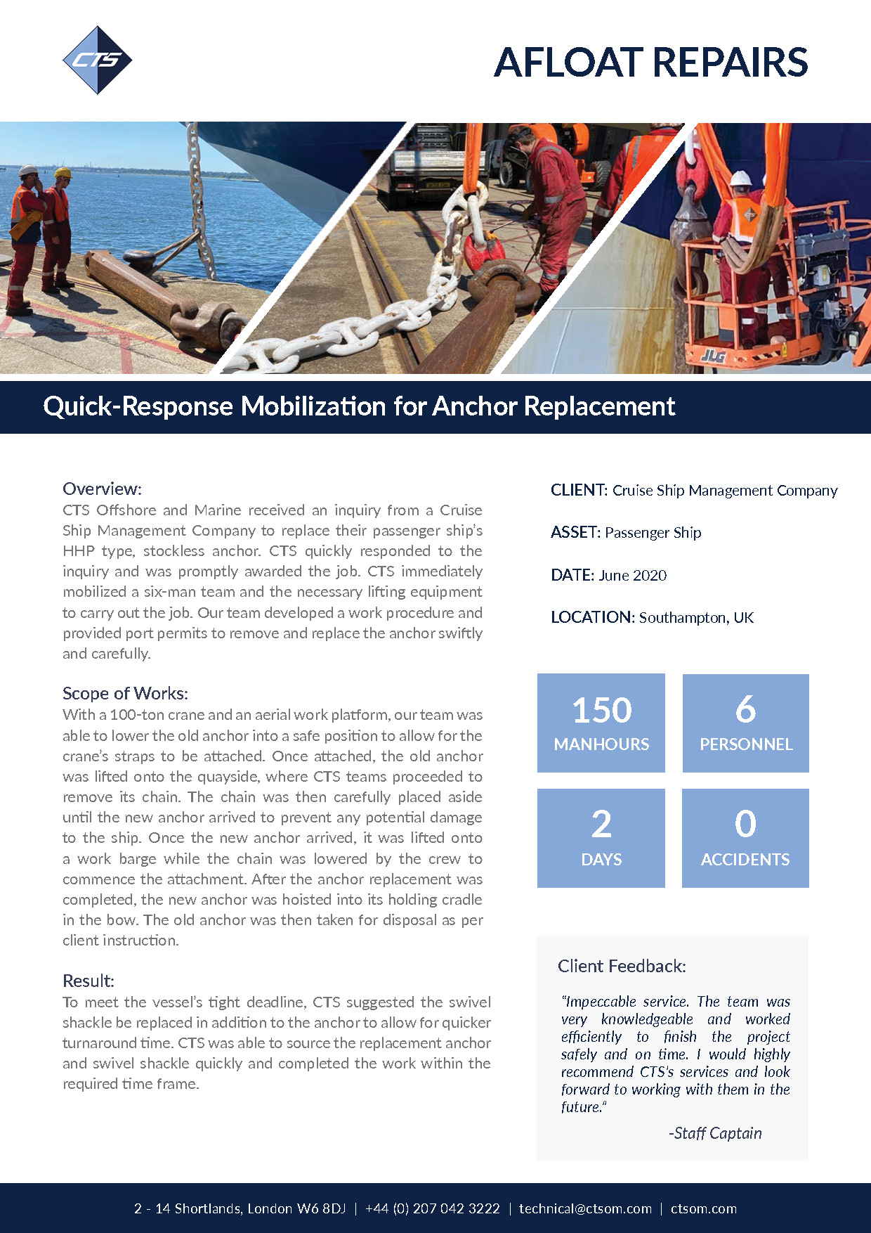 Case study anchor replacement
